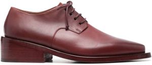 Marsèll burnished low-block derby shoes Red