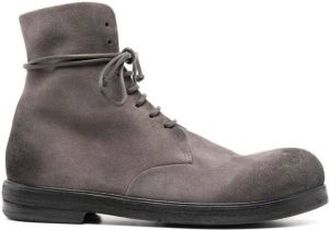 Marsèll calf leather lace-up boots Grey