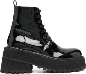 Marsèll Carretta 80mm leather platform boots Black