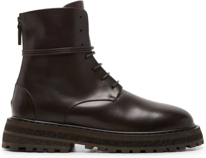 Marsèll Carro leather combat boots Brown