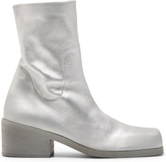Marsèll Cassello leather ankle boots Silver
