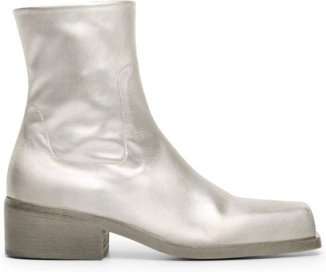 Marsèll Cassello metallic ankle boots Silver