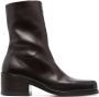 Marsèll Cassello square-toe leather boots Brown - Thumbnail 1