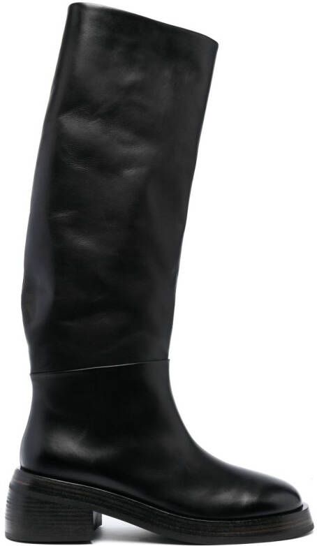 Marsèll Chamois 75mm leather boots Black