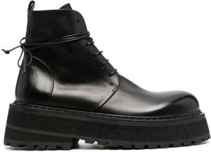 Marsèll chunky lace-up leather boots Black