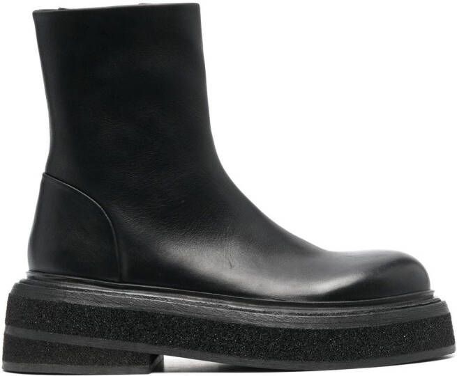 Marsèll chunky leather ankle boots Black