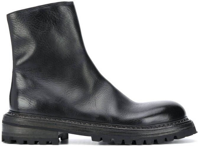Marsèll chunky sole leather boots Black