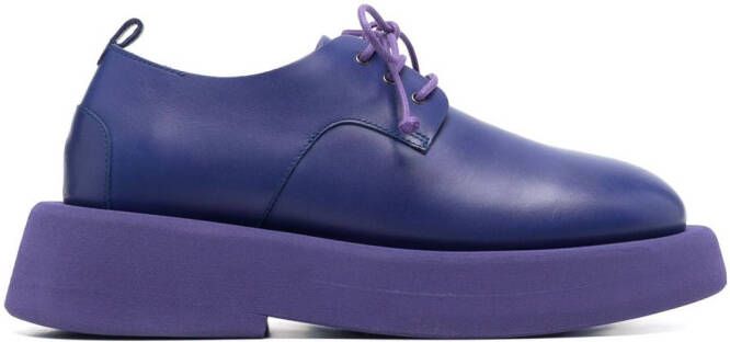 Marsèll colour-block leather oxford shoes Blue