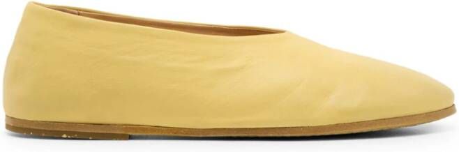 Marsèll Coltellaccio leather ballerina shoes Yellow