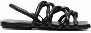Marsèll crossover strap flat sandals Black
