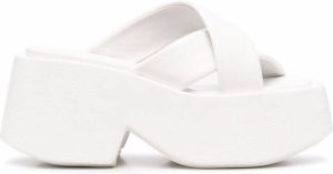 Marsèll crossover-strap platform sandals White