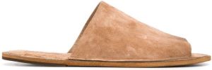 Marsèll distressed flat slides Brown
