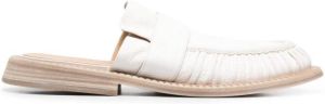 Marsèll Estiva ruched leather slippers White