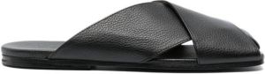 Marsèll flat leather sandals Black