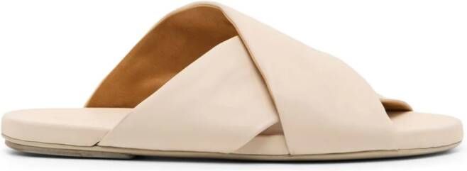 Marsèll flat leather sandals Neutrals