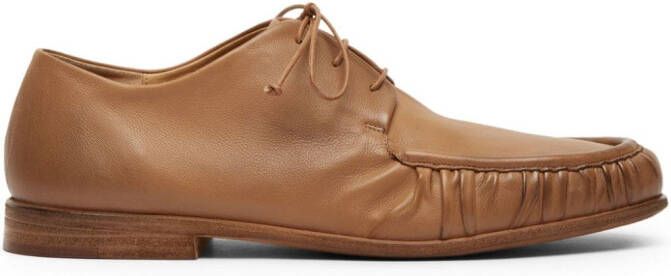 Marsèll gathered leather derby shoes Brown