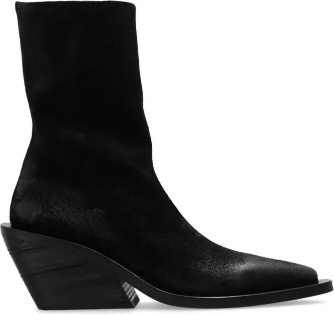 Marsèll Gessetto 90mm point-toe leather ankle boots Black