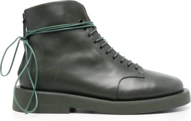 Marsèll Gomello 30mm lace-up leather ankle boots Green