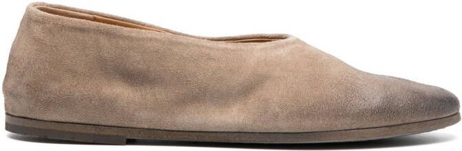 Marsèll gradient-effect leather ballerina shoes Neutrals