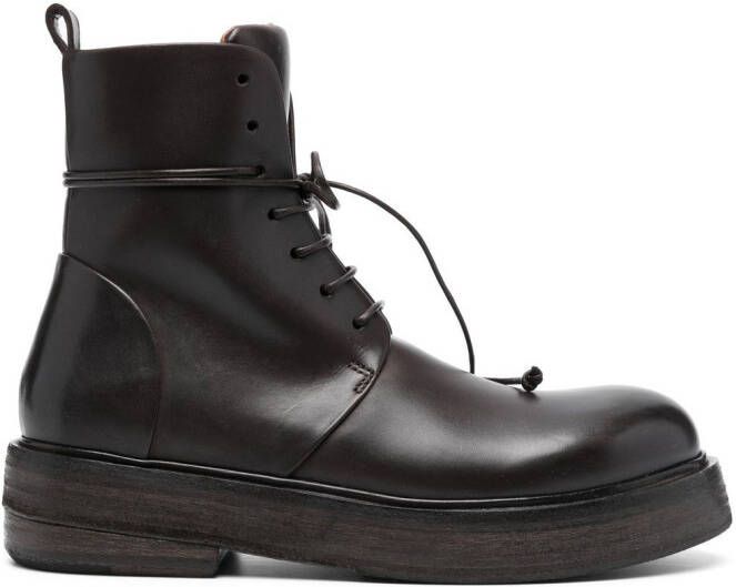 Marsèll lace-up leather ankle boots Brown