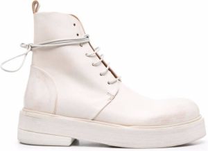 Marsèll lace-up leather ankle boots Pink