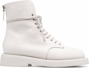 Marsèll lace-up leather ankle boots White