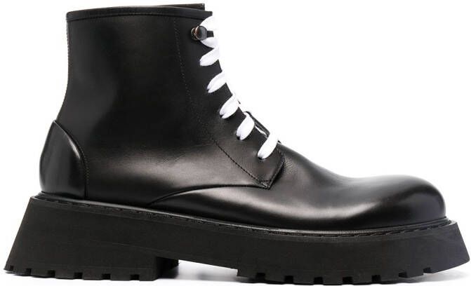 Marsèll lace-up leather boots Black