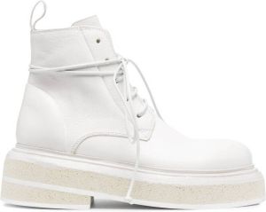 Marsèll lace-up leather boots White