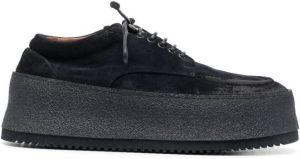 Marsèll lace-up leather platform shoes Blue