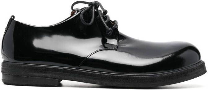 Marsèll lace-up patent derby shoes Black