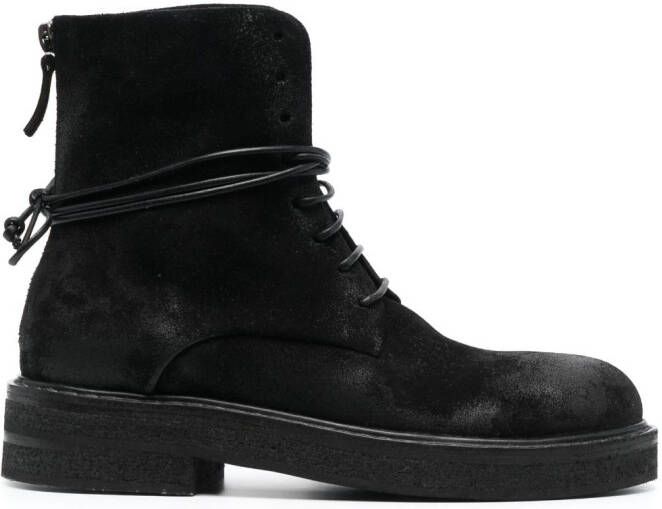 Marsèll lace-up suede boots Black
