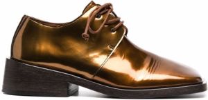 Marsèll leather metallic-effect oxford shoes Brown