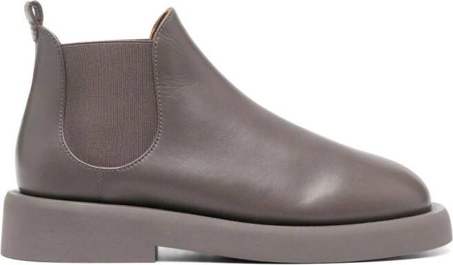 Marsèll leather round-toe slip-on boots Grey