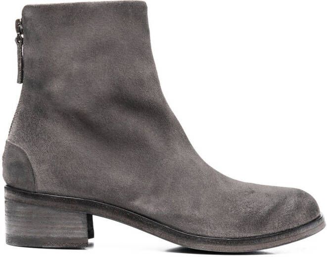 Marsèll Listo 50mm heeled leather boots Grey