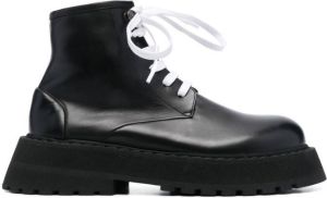 Marsèll Micarro leather platform ankle boots Black