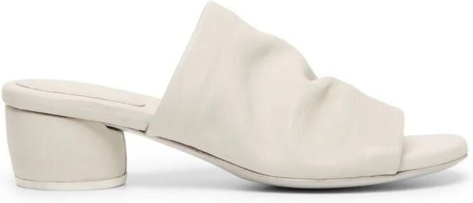 Marsèll Otto ruched leather mules White