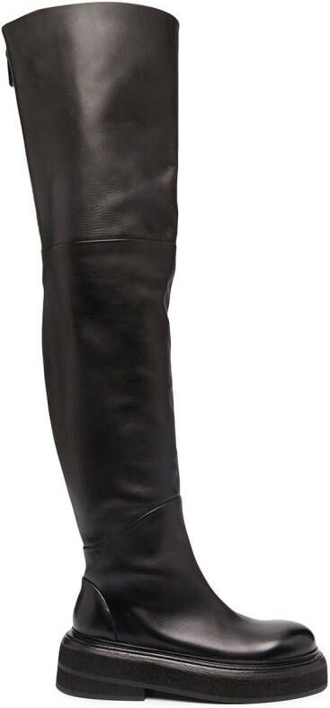 Marsèll over-the-knee leather boots Black