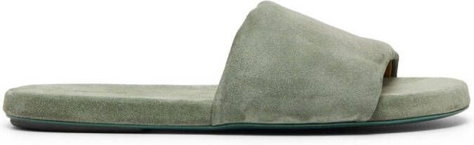 Marsèll padded suede slides Green