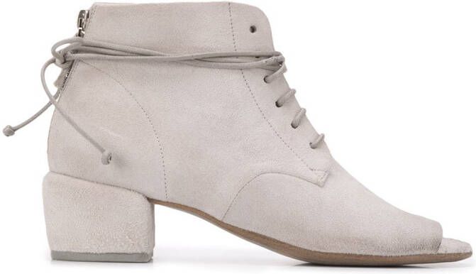 Marsèll peep toe lace-up boots Grey