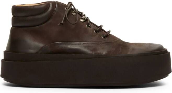 Marsèll platform leather boots Brown