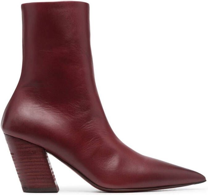 Marsèll pointed-toe 75mm heeled boots Red