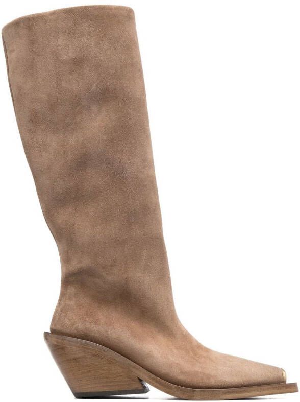 Marsèll pointed-toe knee-length boots Brown