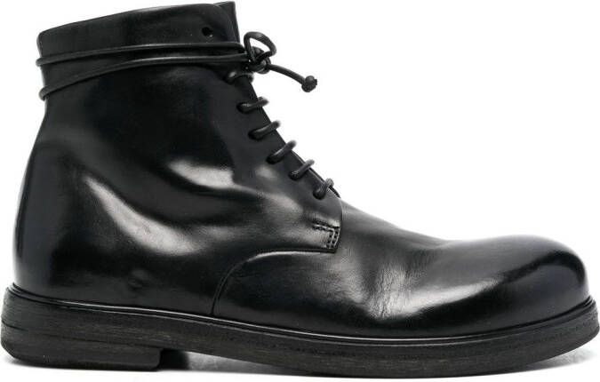 Marsèll polished-leather lace-up boots Black