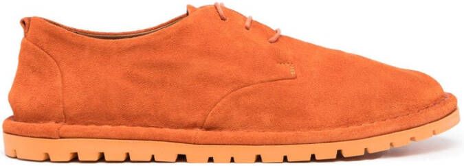 Marsèll ridged-sole suede oxford shoes Orange