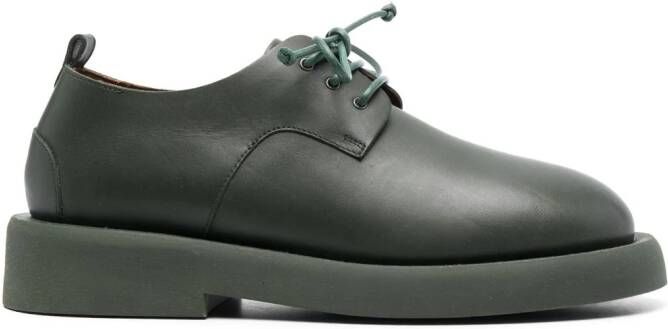 Marsèll round-toe 30mm lace-up leather oxford shoes Green