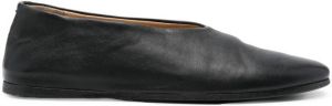 Marsèll round-toe leather ballerina flats Black