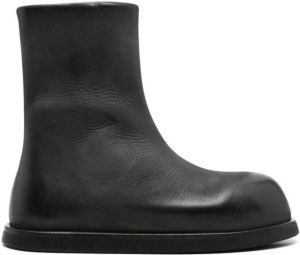 Marsèll round-toe leather boots Black