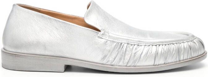 Marsèll ruched-detailing leather loafers Silver