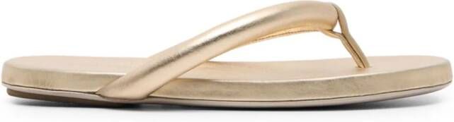 Marsèll Spanciata metallic-finish leather sandals Gold