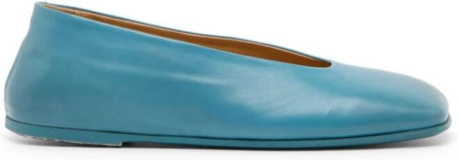 Marsèll Spatolona leather ballerina shoes Blue
